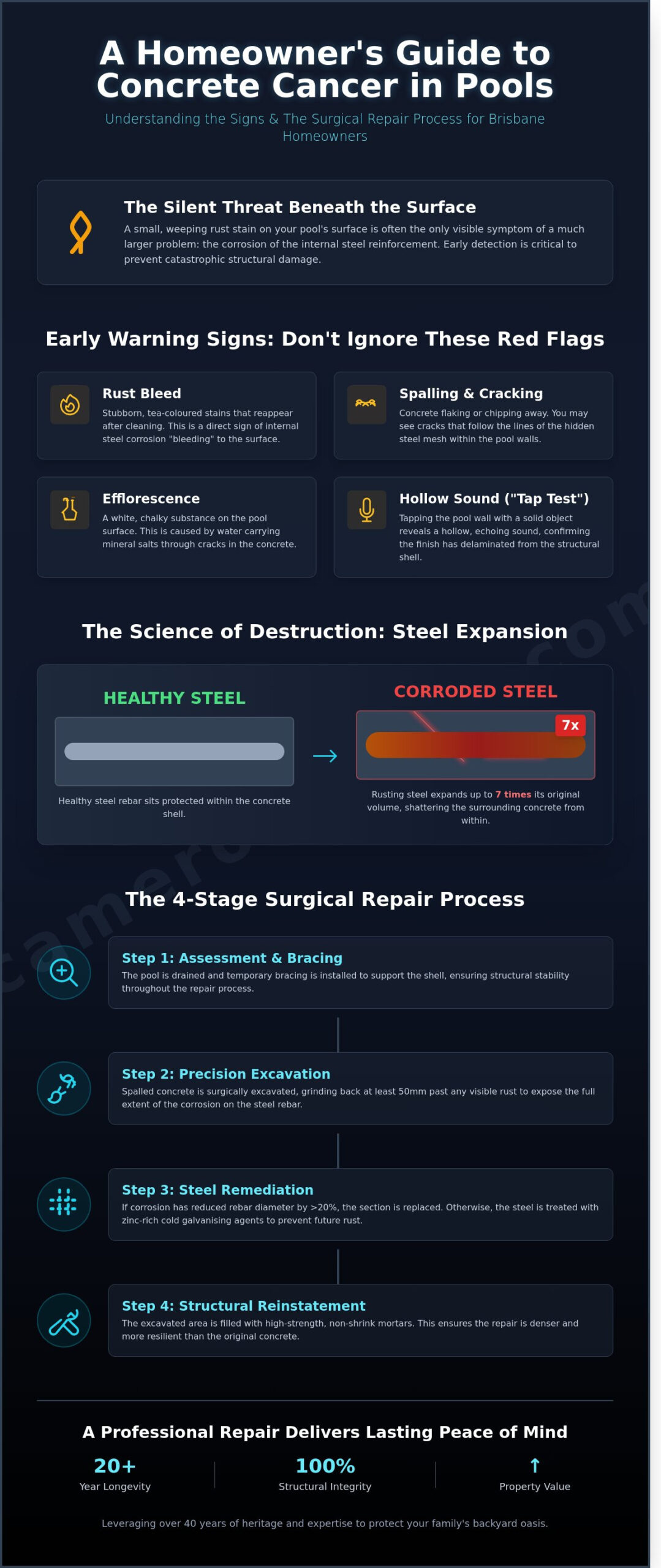 Concrete Cancer Pool Repair Brisbane: The 2026 Homeowner’s Step-by-Step Guide